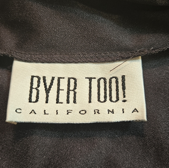 Byer Too! Black Slip Dress Medium Spaghetti Strap Long Lounge Wear - Picture 2 of 9